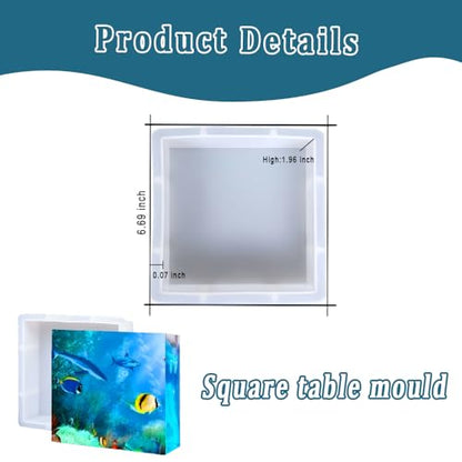 Large Square Resin Mold, Deep Epoxy Resin Molds for Flower Bouquet Preservation Large Silicone Molds Resin Casting Creative Craft Ornaments