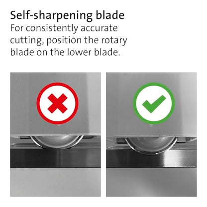 Dahle 508 Personal Rotary Trimmer, 18" Cut Length, 5 Sheet Capacity, Self-Sharpening, Automatic Clamp, German Engineered Paper Cutter - size: 18" Cut Length