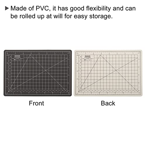 MECCANIXITY 6" x 8" Cutting Mats, Rotary Fabric Mat Self Recover Sewing Mat Double Sided for Hobbyist DIY Craft Creative Design, A5 Black White