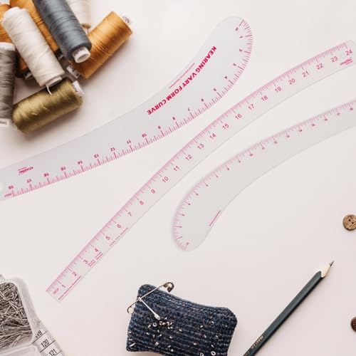 KEARING 24" Vary Form Curve Ruler - Clear French Hip Pattern Making Ruler - style: 6324(24")