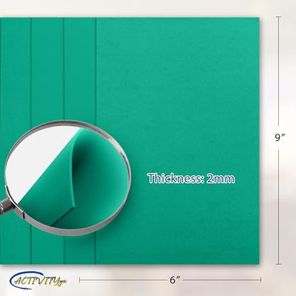 Turquoise EVA Foam Sheets, 6 x 9 Inch, 2mm Thick – Foam Paper for DIY Arts and Crafts, School Projects, and More – 8 Pack - color: Turquoise