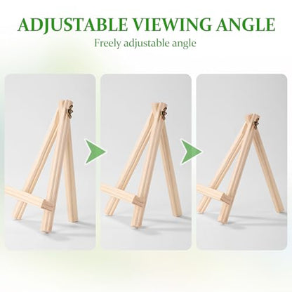 4 Pack Small Art Table top Easel, 11.8" Art Display Easels for Painting Canvas Sign Holder, Portable Wood Easel Stand for Kids Adults