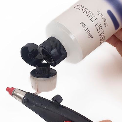Hartem - Airbrush Thinner 200 ml (6.76 Fl Oz), Airbrush Paint Thinner with Anti-Spill Cap | Thins Paints, Increases Fluency and Delays Drying Inside the Airbrush - size: Airbrush Thinner 200ml (6.76 Fl Oz)