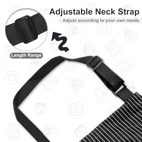 VALOME 2 Pack Kitchen Aprons with Pockets, Cooking Chef Apron for Men Women | Adjustable Neck Strap, Unisex Bib Soft Aprons, Cotton-Blend, for Grilling Cooking Gardening Baking - color: Pink & Black