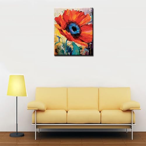 Beautiful Flowers Digital Canvas DIY Children's Digital Painting Classic Pattern Design,Abstract Graffiti Digital Painting, Modern Art Color Picture Digital Painting, (DIY Frame) - color: Plant-05, size: 16''x20''(DIY Frame)