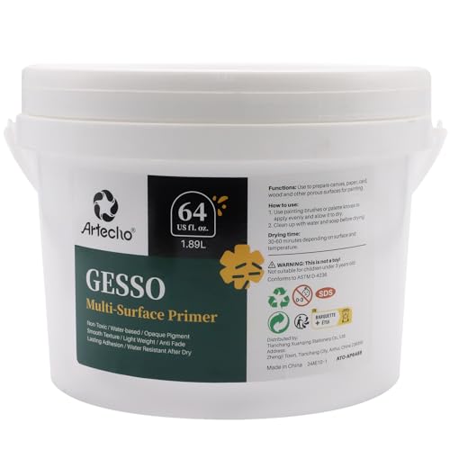Artecho White Gesso 64oz / 1.89L - color: white, size: 64 Fl Oz (Pack of 1)