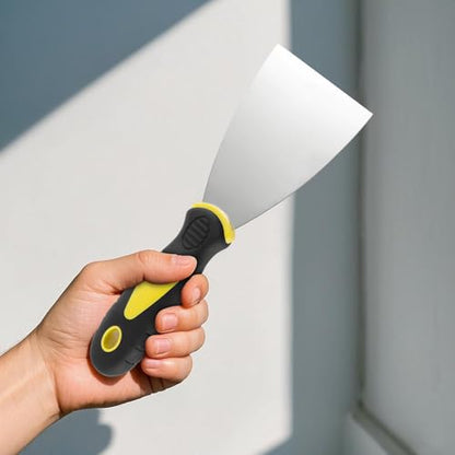 20PCS Putty Knife Set 1, 2, 3, 4, 5 Inch, Stainless Steel Spackle Knives, Metal Knife Scrapers with Non Slip Handles for Drywall Finishing, Plaster Scraping, Decals, and Wallpaper