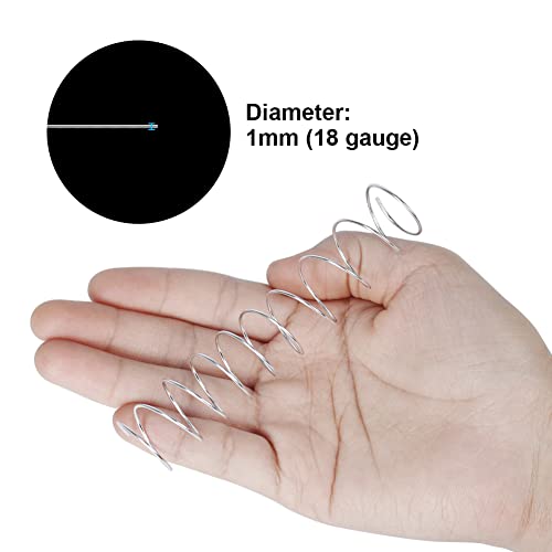 Tenn Well 18 Gauge Aluminum Craft Wire, 165 Feet 1mm Bendable Metal(Silver) | Wire for Jewelry Making, Sculpting, Floral Making, Wreath Making, Crafting, Wire Wrapping, Christmas Ornaments - color: Silver