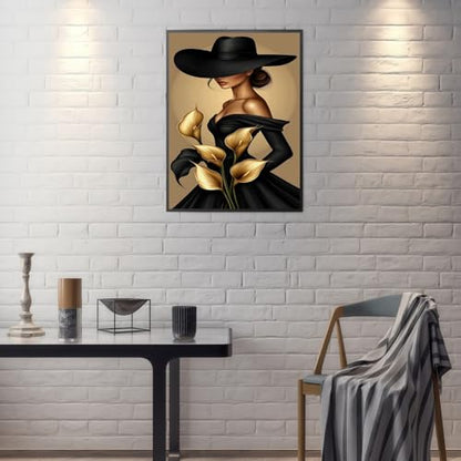 Mosaflare Elegant Lady Diamond Painting Kits for Adults 12x16 Inch - color: KM911-A-1