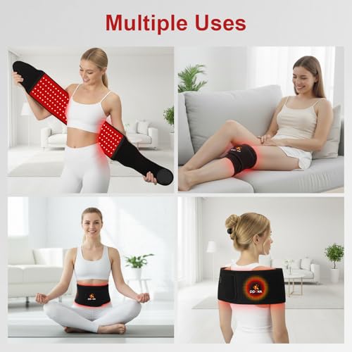 Red Light Therapy for Body,120 LEDs Infrared Light Therapy Wrap Belt for Waist,Upgraded 3 in 1 Led Beads,660nm Red Light &850nm Near Infrared Light Device for Back with Timer - size: 120LEDS