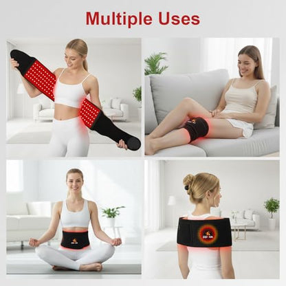 Red Light Therapy for Body,120 LEDs Infrared Light Therapy Wrap Belt for Waist,Upgraded 3 in 1 Led Beads,660nm Red Light &850nm Near Infrared Light Device for Back with Timer - size: 120LEDS