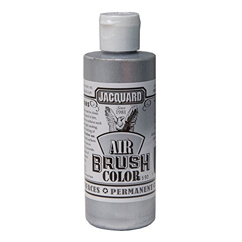 Jacquard Airbrush Color 4Oz Metallic Silver - color: Metallic Silver, size: 4 Fl Oz (Pack of 1)