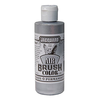 Jacquard Airbrush Color 4Oz Metallic Silver - color: Metallic Silver, size: 4 Fl Oz (Pack of 1)