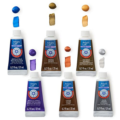 MICHAELS Metallic Acrylic Paint 12 Color Set by Artist's Loft®