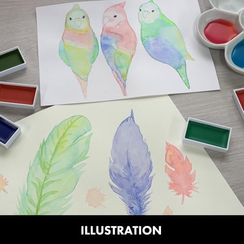 Kuretake Gansai Tambi GRANULATING COLORS 3, 5 Color Set, Made in Japan | 5 granulating colors, glows under blacklight, Watercolor Paint Set, Professional Use, Artist Grade