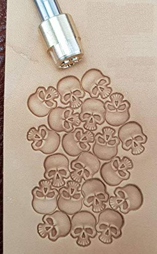 DandS ltd Leather Stamp Tool, Skull, Professional Steel Craft Tool for Leatherworking, Embossing, Carving & Stamping Leather Projects, Belts Wallets & DIY Projects Compatible with Mallet #102 - color: Skull 0.39 x 0.31"