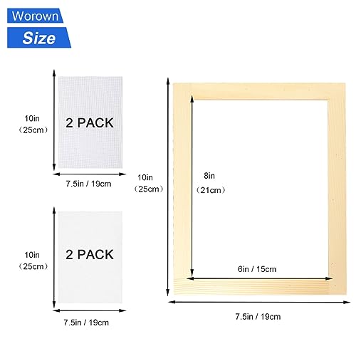 Worown A5 Wooden Paper Making Screen Kit, Paper Making Frames, Mould and Deckle for DIY Crafts - size: A5