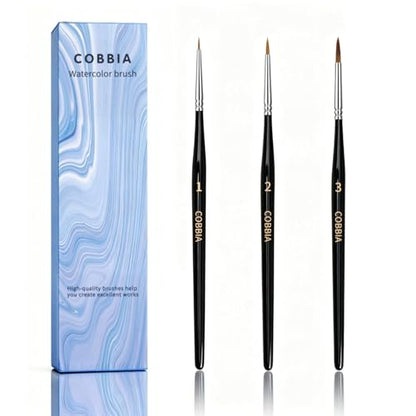 Paint Brushes Set-Sable Watercolour Brushes Round Point Tip Paint Brush Set for Watercolor, Acrylic, and Oil Painting