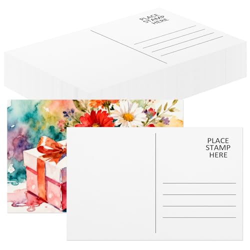 LOTMER 100 Pack 4 x 6 Inch Watercolor Postcards | 100% Cotton 140 lb/300 gsm Blank Watercolor Cards for Painting, Mailing, Invitations, Gift Cards and DIY Art Projects