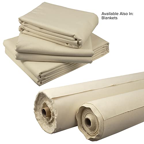 Creative Mark 12 Oz. Cotton Duck Canvas Roll - 84" x 30 Yards - Unprimed, Plain, Solid, Durable, Raw Canvas for Painting - color: 12 Oz., size: 84" x 30 Yards