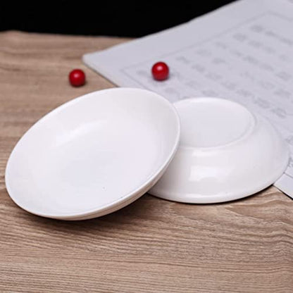 10PCS Round Porcelain Watercolor Paint Palette,Round Ceramic Artist Paint Palette Container Dish for Painting