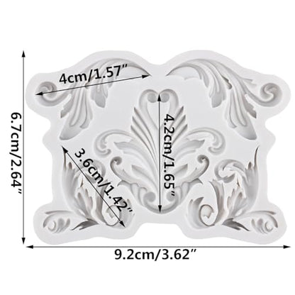 Baroque Scroll Lace Polymer Clay Molds Filigree Silicone Mold | Relief Flower Lace Mold Jewelry Making Epoxy Resin Casting Air Dry Polymer Clay Crafts - color: Style I