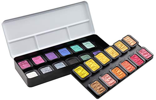 HOLBEIN 610605 Fine Tech Pearl Cent Color F2400 Pearl Color 22 Colors + Flip-Flop Color 2 Color Set