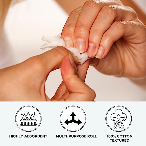 ForPro Professional Collection Premium Cotton Roll for Cosmetic Application and Product Removal, White, 12” Wide, 1 Lb.