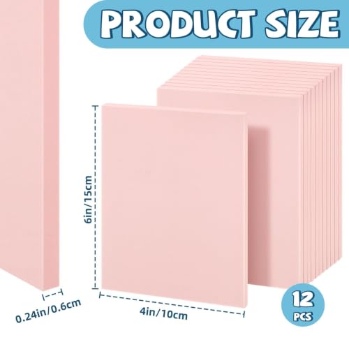 12Pcs 4x6 Inch Linoleum Blocks for Printmaking, Stamp Carving Linocut kit