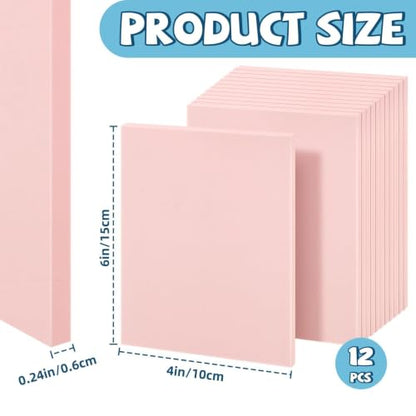12Pcs 4x6 Inch Linoleum Blocks for Printmaking, Stamp Carving Linocut kit