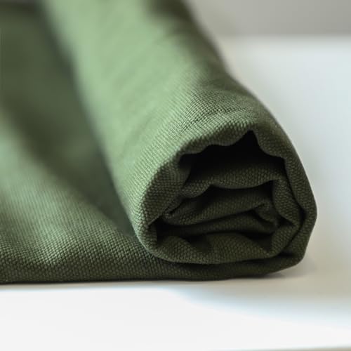 Simple&opulence Canvas Fabric by the Yard, 59'' Wide, Premium Natural Cotton Duck Canvas Fabric for Crafts, Upholstery, Home Decor, Sewing DIY Cloth (Army Green,2 Yard) - color: Army Green, size: 2 Yard (72"x59")