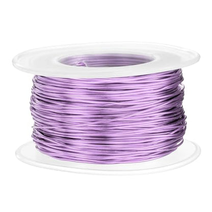 HARFINGTON 20 Gauge Aluminum Craft Wire 0.8mm 98.5ft Flexible Bendable Anodized Metal Jewelry Sculpting Wire for Jewelry Making Modelling Craft DIY, Light Purple - color: Light Purple, size: 30M x 0.8mm