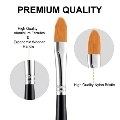 GOTIDEAL Paint Brush Set with Acrylic Paint Metallic Gold 24K Tubes(120ml, 4.1 oz)