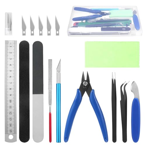 Fippy 11PCS Model Kit Tools, Gundam Model Tool Kit, Hobby Building Tools Kit for Gundam Basic Model Assembling, Building and Repairing - style: Set A