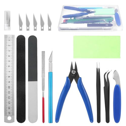 Fippy 11PCS Model Kit Tools, Gundam Model Tool Kit, Hobby Building Tools Kit for Gundam Basic Model Assembling, Building and Repairing - style: Set A