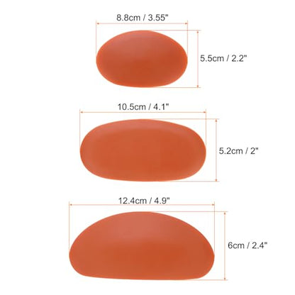 HARFINGTON 3pcs Pottery Ribs, Soft Silicone Rubber Clay Ceramic Sculpting Tools Set for Finishing Shaping and Smoothing Removing Finger Marks