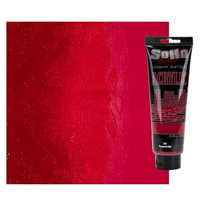Soho Urban Artist Heavy Body Acrylic Paint - 250 ml Tube - Permanent Red - Thick, Rich Color, Excellent Coverage, Professional Quality - Artists Acrylic Paint - color: Permanent Red, size: 8.45 Fl Oz (Pack of 1)