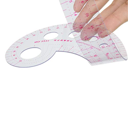 NEWMAY 6 Stlye Sew French Curve Ruler Metric Shaped Plastic Sewing Tools Measure Ruler for Sewing Pattern Making Design DIY Dress Clothing, Bendable Drawing Template Perfect for Designers and Tailors