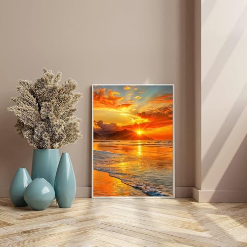 RYMILIE Sunset Diamond Art Kits for Adults Diamond Painting Kit 12x16in - color: DP00899