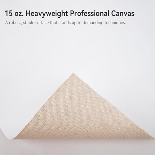 PHOENIX Professional Canvas Roll 72 Inch x 3 Yard (9 Feet) | 15 Oz. Heavyweight Primed Cotton, for Oil & Acrylic Painting, Ready-to-Use Unstretched Artist Canvas - size: 72 inch x 3 yard, style: 15 oz.