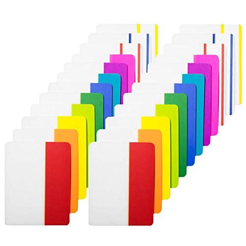KICNIC Sticky Tabs Index Tabs, 2 Inch, 480 Pieces, 12 Colors, Self Adhesive | Colored Page Markers Repositionable Tags, Reading Tabs, Tape Flags, for Books, Binders, Notebook and File Folders, 24 Sets - color: Neon Colors, size: 480pcs
