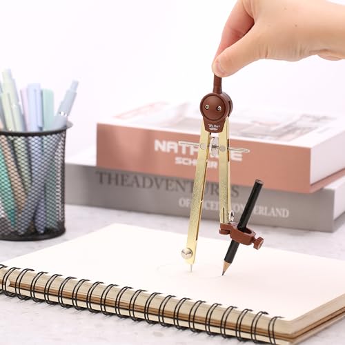 Mr. Pen- Metal Geometry Compass, Center-Wheel Design - color: Gold