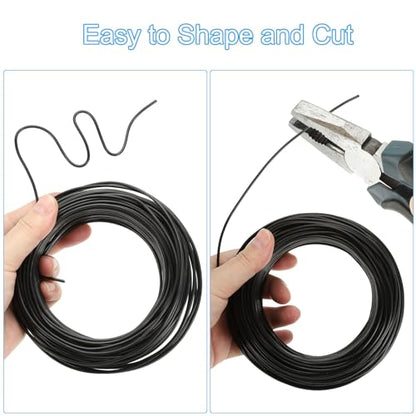PATIKIL Bonsai Training Wire 1.5mm x 169ft Anodized Aluminum Black - color: Black, size: 1.5 mm x 51.5 m