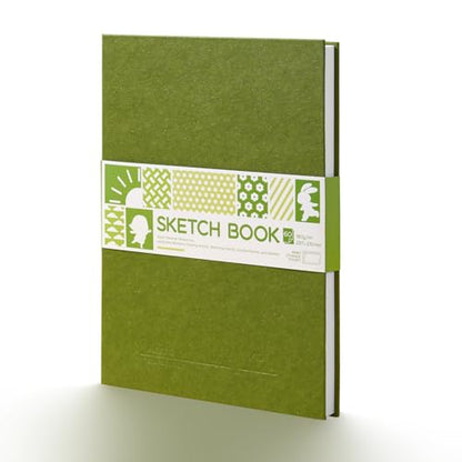 Arrtx A4 Sketchbook, Lay Flat Hardcover Sketch Book(120 Pages) 180GSM/90lb, Acid-Free Art Sketchbook for Artist, Students and Beginners - size: A4
