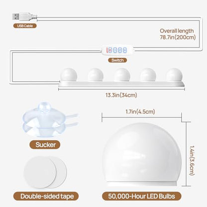 Makeup Light,Portable Led Vanity Lights | 3 Colors Lighting Mode Adjustable & Dimmable for Vanity Table Dressing Room Mirror