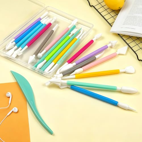 VYNFLICK 20pcs Clay Tools, Pottery Carving Tools, Practical Polymer Clay Sculpting Tools Kit, Air Dry Clay Tools Set for Adults, Pottery Craft, Sculpting,Modeling,Shaping