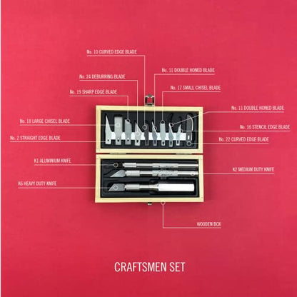 Excel Blades Craftsmen Set, 13-Piece Precision Craft Knife Set With Case – Includes Light To Heavy Duty Handles And Assorted Blades For Crafting, Scrapbooking, DIY, And Precision Cutting