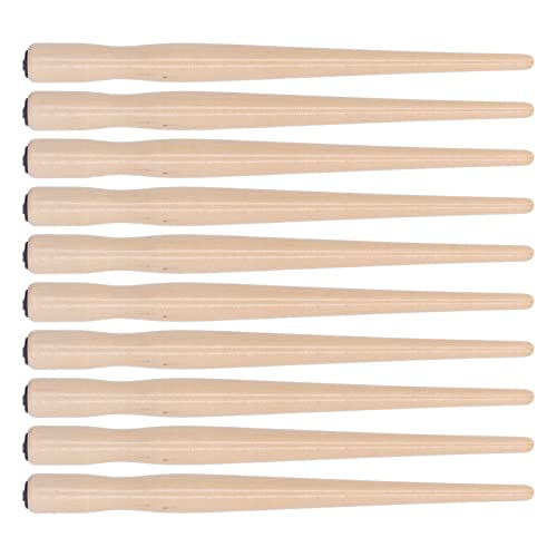 Estink Nib Pen Holder Set, Pack of 10 Comfortable Grip Smoother Wooden Comic Pen Nib Holder Calligraphy Dip Pen Nib Holder Set for Art Painting English Calligraphy Practice (Original Wood Color) - color: Original Wood Color