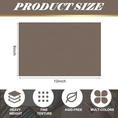 Fuyoooo 24 Sheet Sanded Pastel Paper for Artists 500 Grit Sanded Paper for Art Dry Painting Oil Pastel (9 x 12 Inch,Neutral Earthy Tones) - color: Neutral Earthy Tones