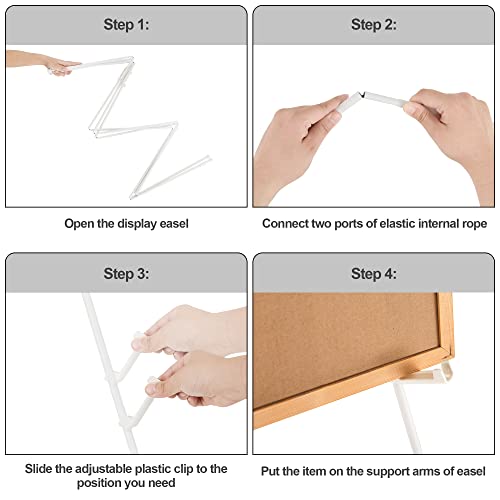 Display Easel Stand for Wedding Sign & Poster 63'' Portable Art Easel for Floor Adjustable Metal Easel White - style: White
